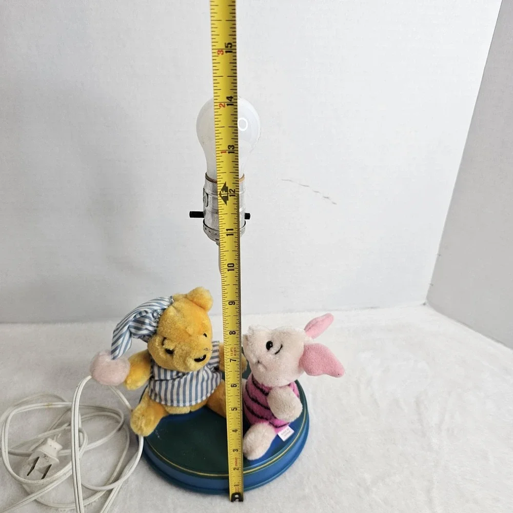 VTG  Winnie the Pooh and Piglet Plush Night Light Disney Nursery Lamp